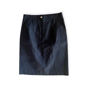 Fendi skirt pencil straight black Size 44 US 8 belt loops
